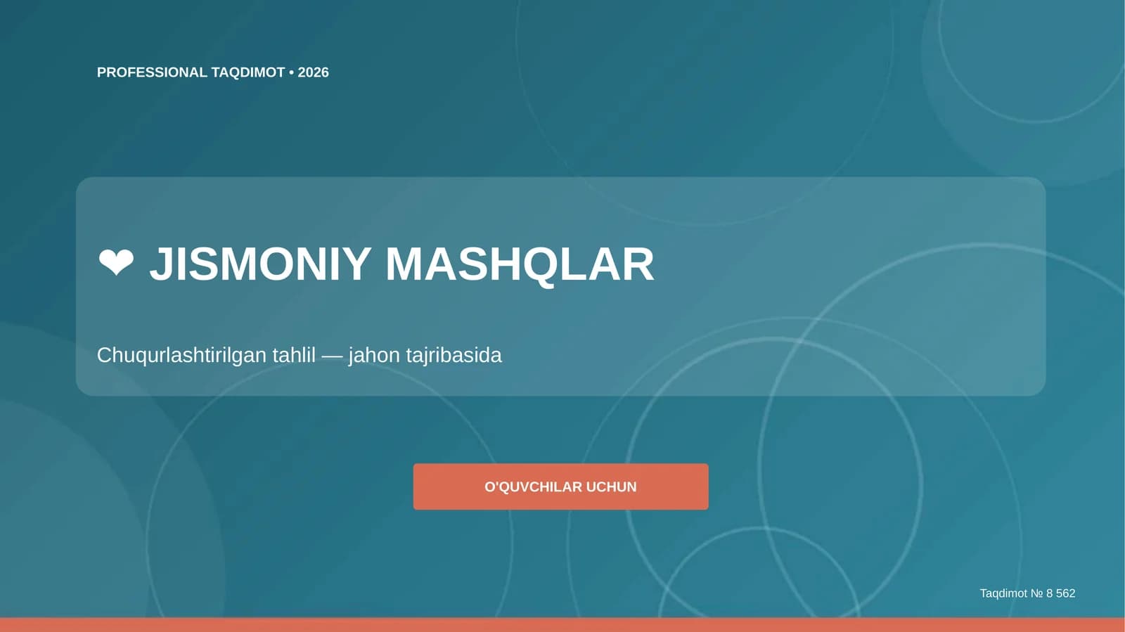 Jismoniy mashqlar: chuqurlashtirilgan tahlil (jahon tajribasida) [o'quvchilar uchun]