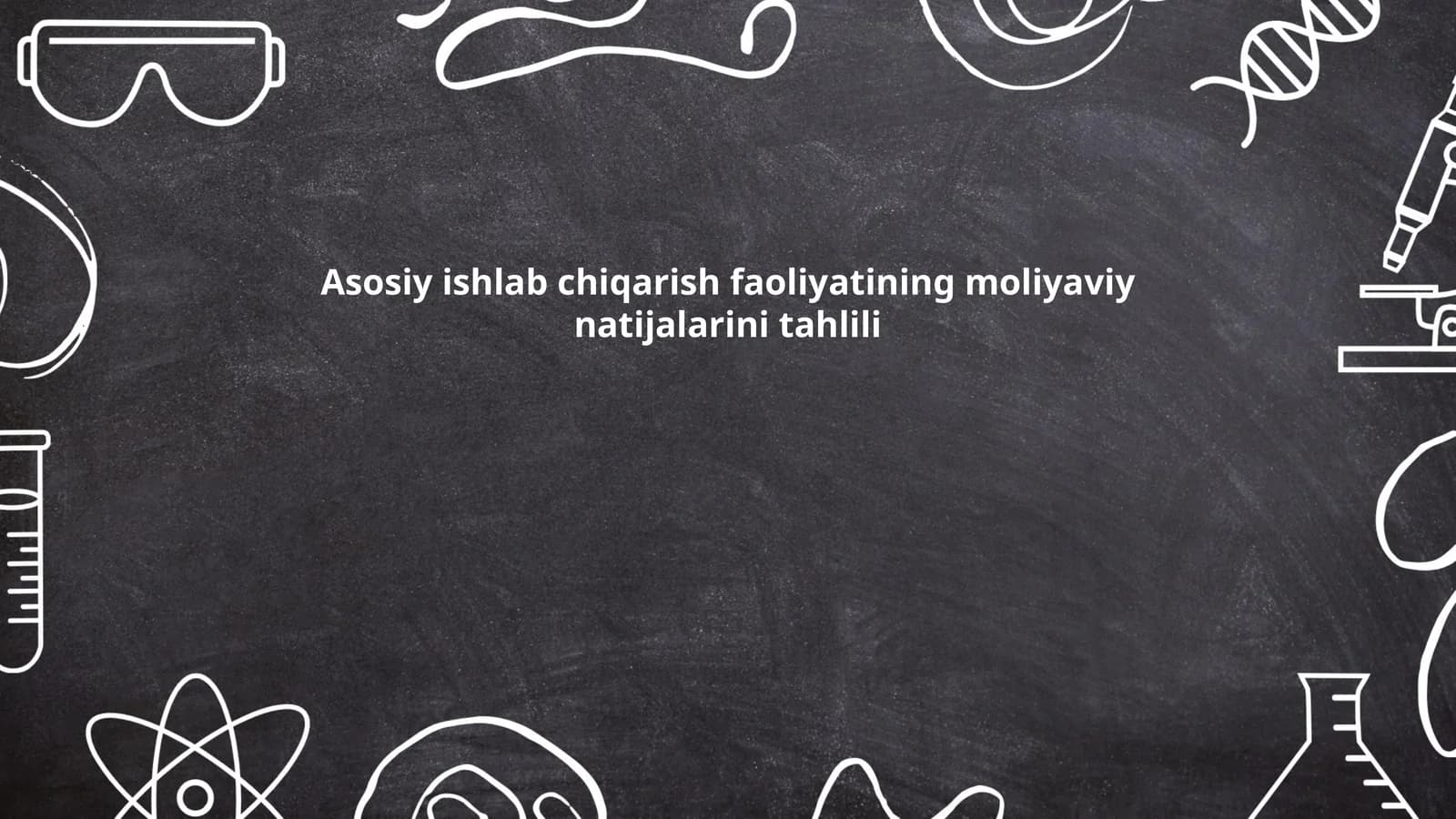 Asosiy ishlab chiqarish faoliyatining moliyaviy natijalarini tahlili