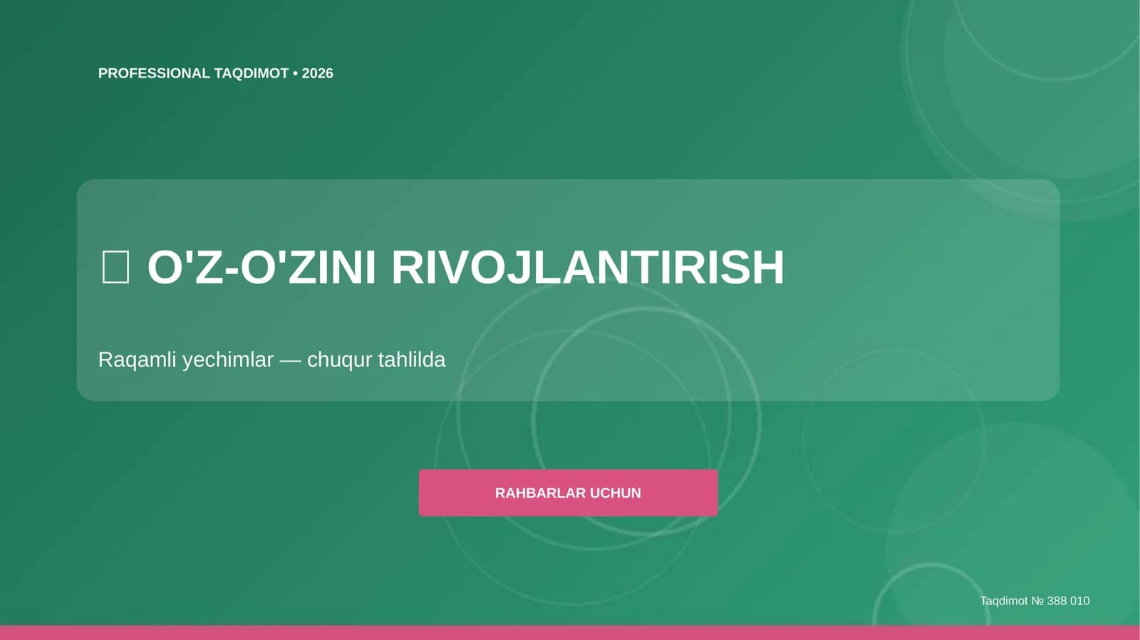TAQDIMOT № 388 010