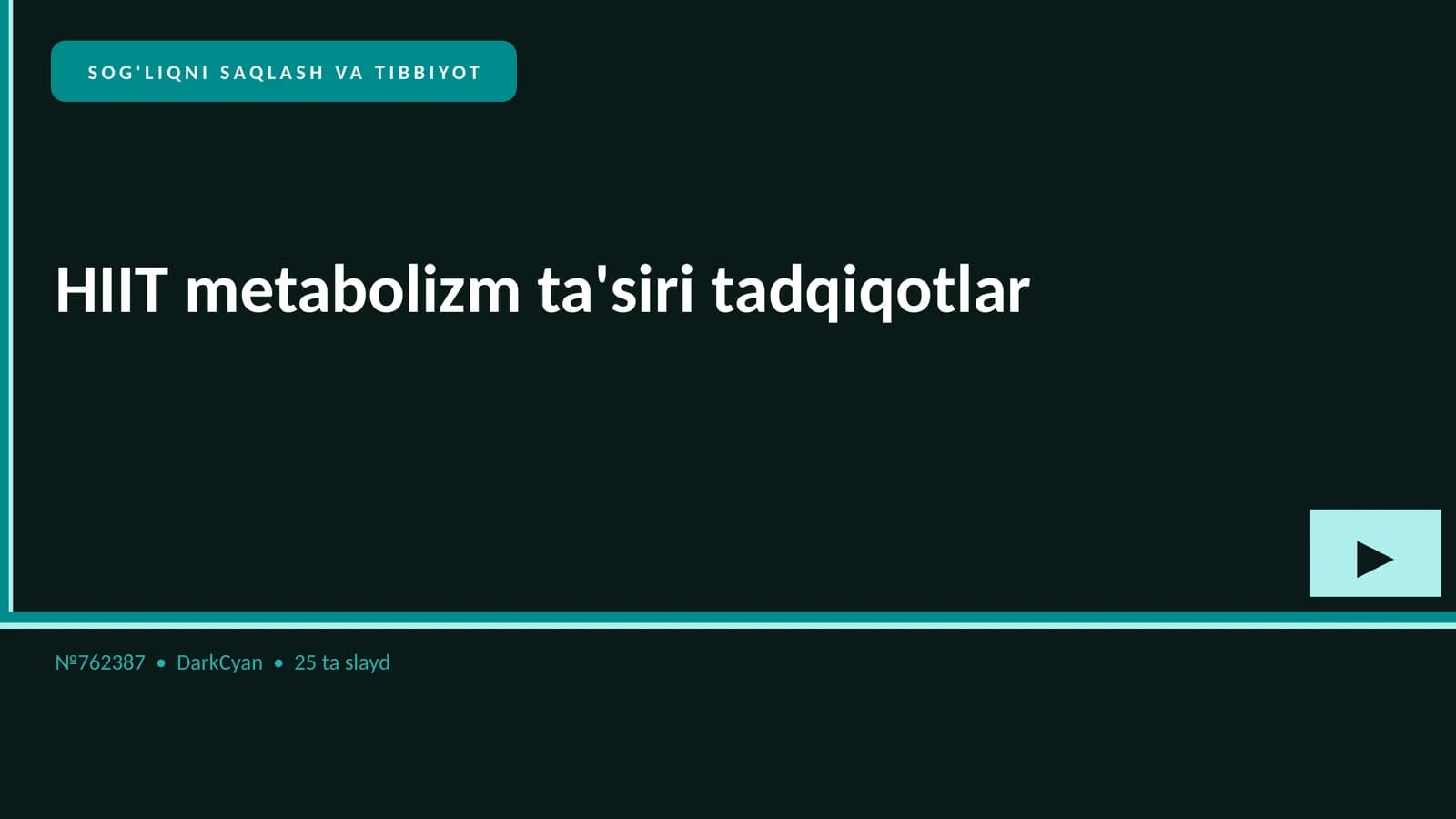 HIIT metabolizm ta'siri tadqiqotlar