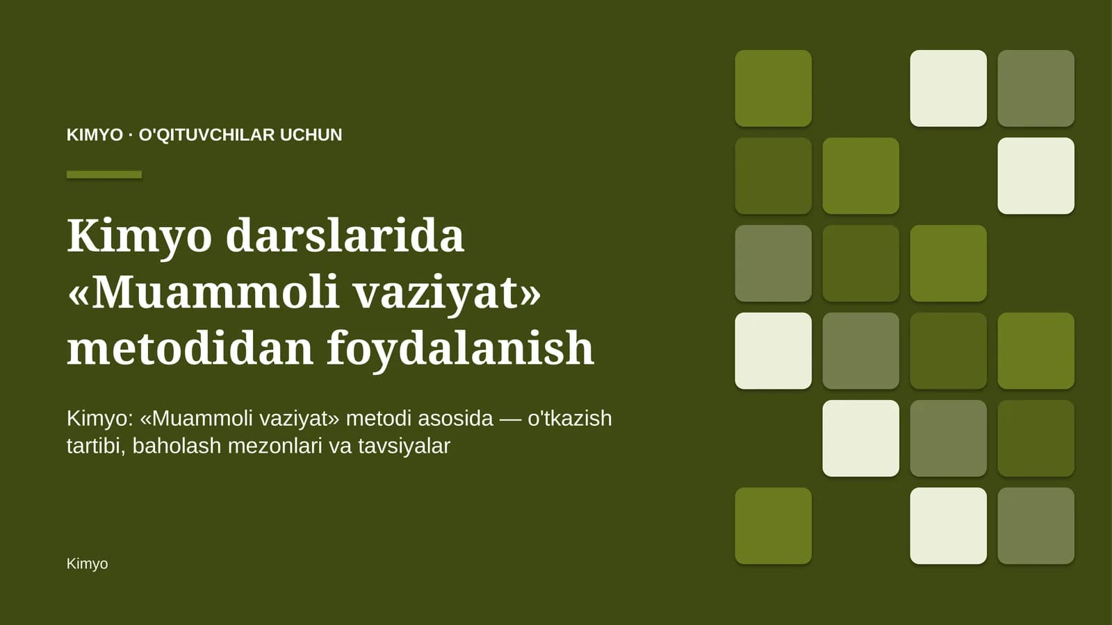 kimyo darslarida muammoli vaziyat metodidan foydalanish 3161