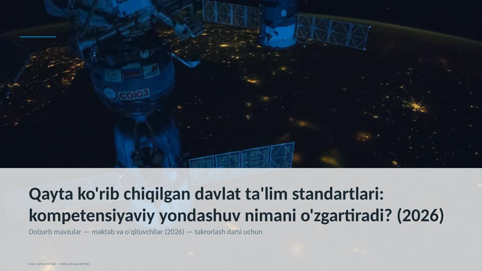 Dolzarb mavzular — maktab va o'qituvchilar