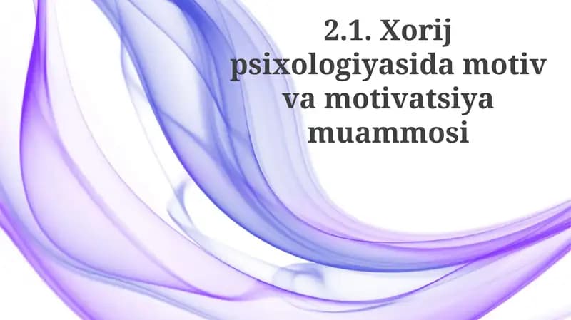 Motiv va motivatsiya tushunchalari