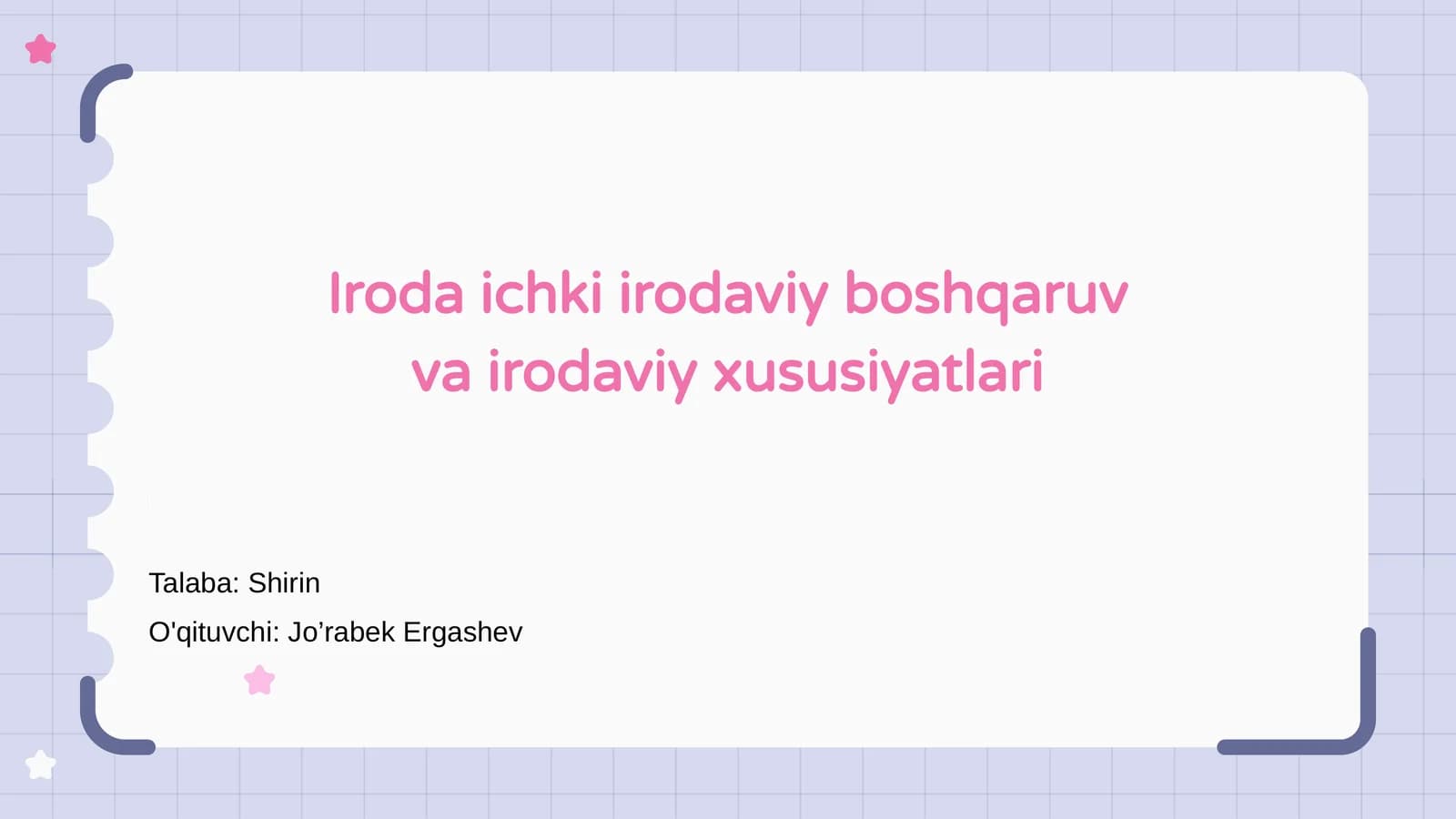 Iroda ichki irodaviy boshqaruv va irodaviy xususiyatlari
