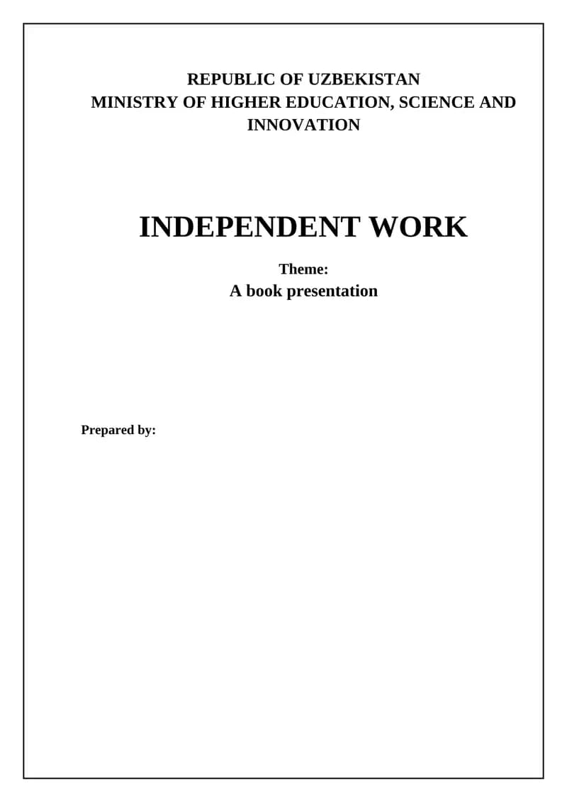 Book Presentation