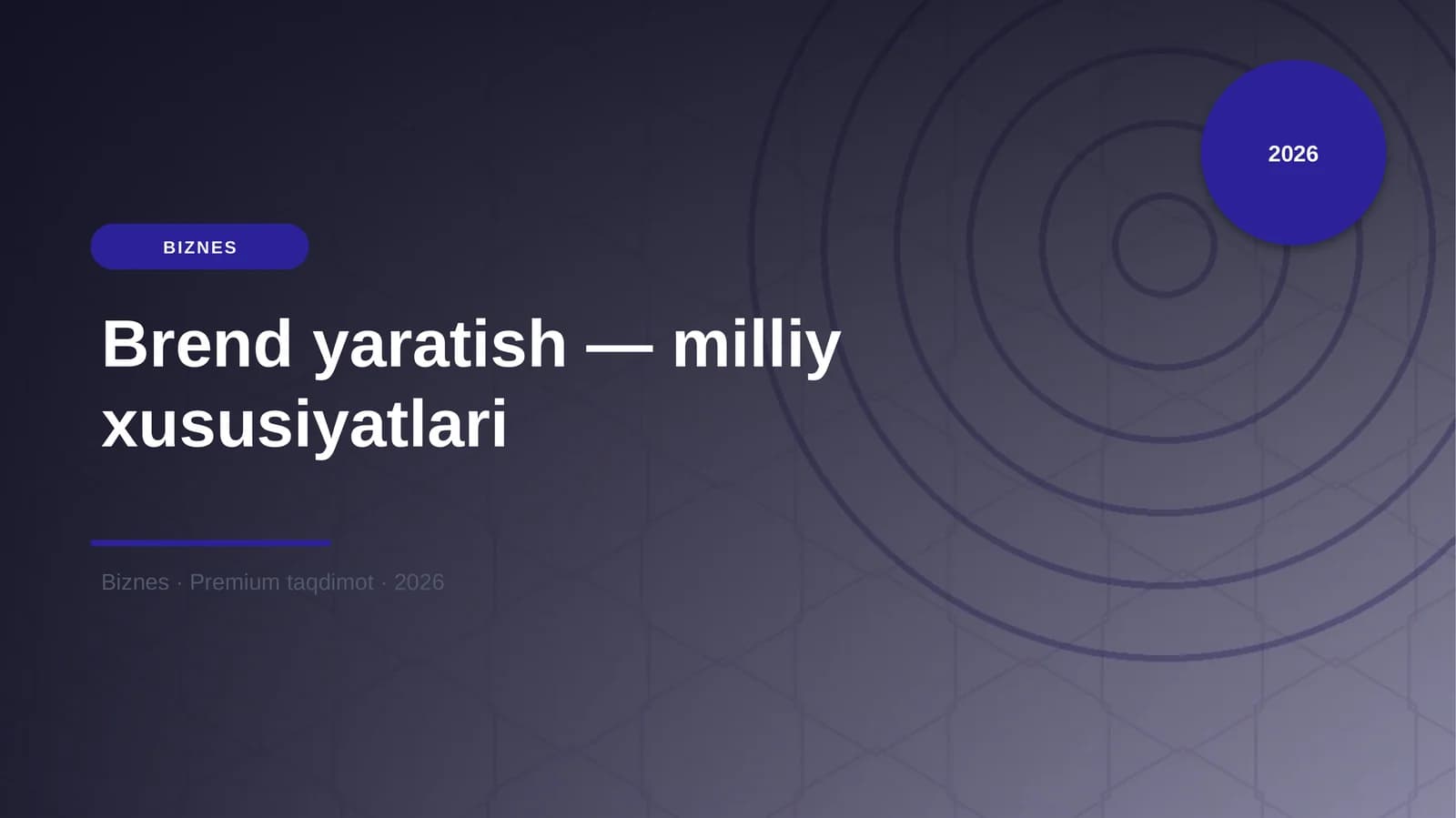 Brend yaratish — milliy xususiyatlari
