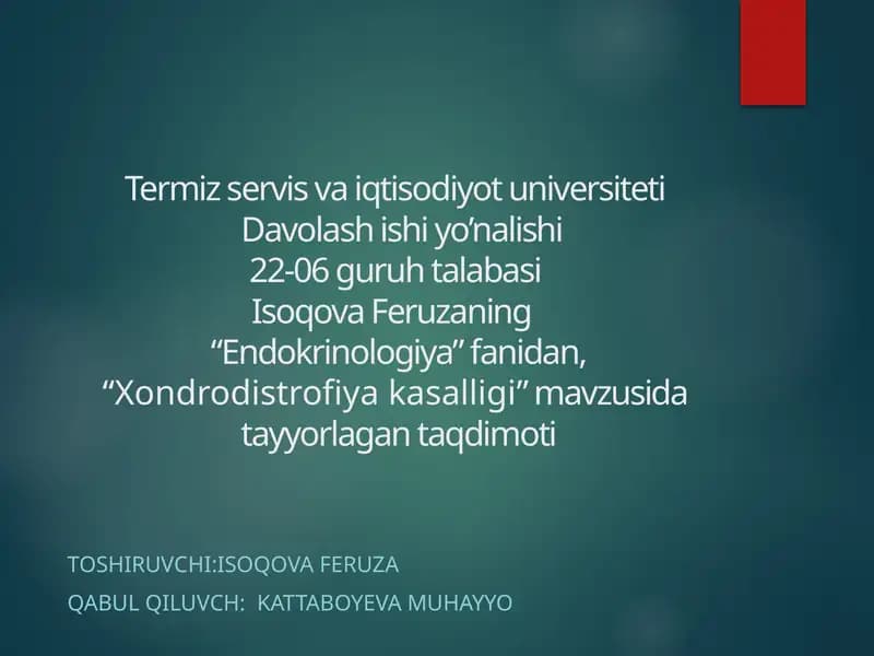 Xondrodistrofiya (Achondroplaziya)