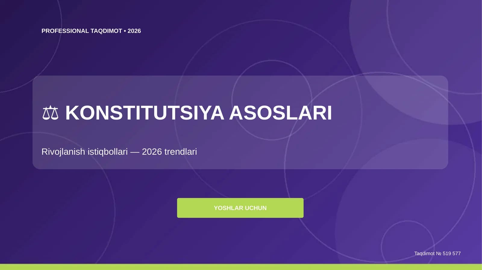 Konstitutsiya asoslari: rivojlanish istiqbollari (2026 trendlari) [yoshlar uchun]