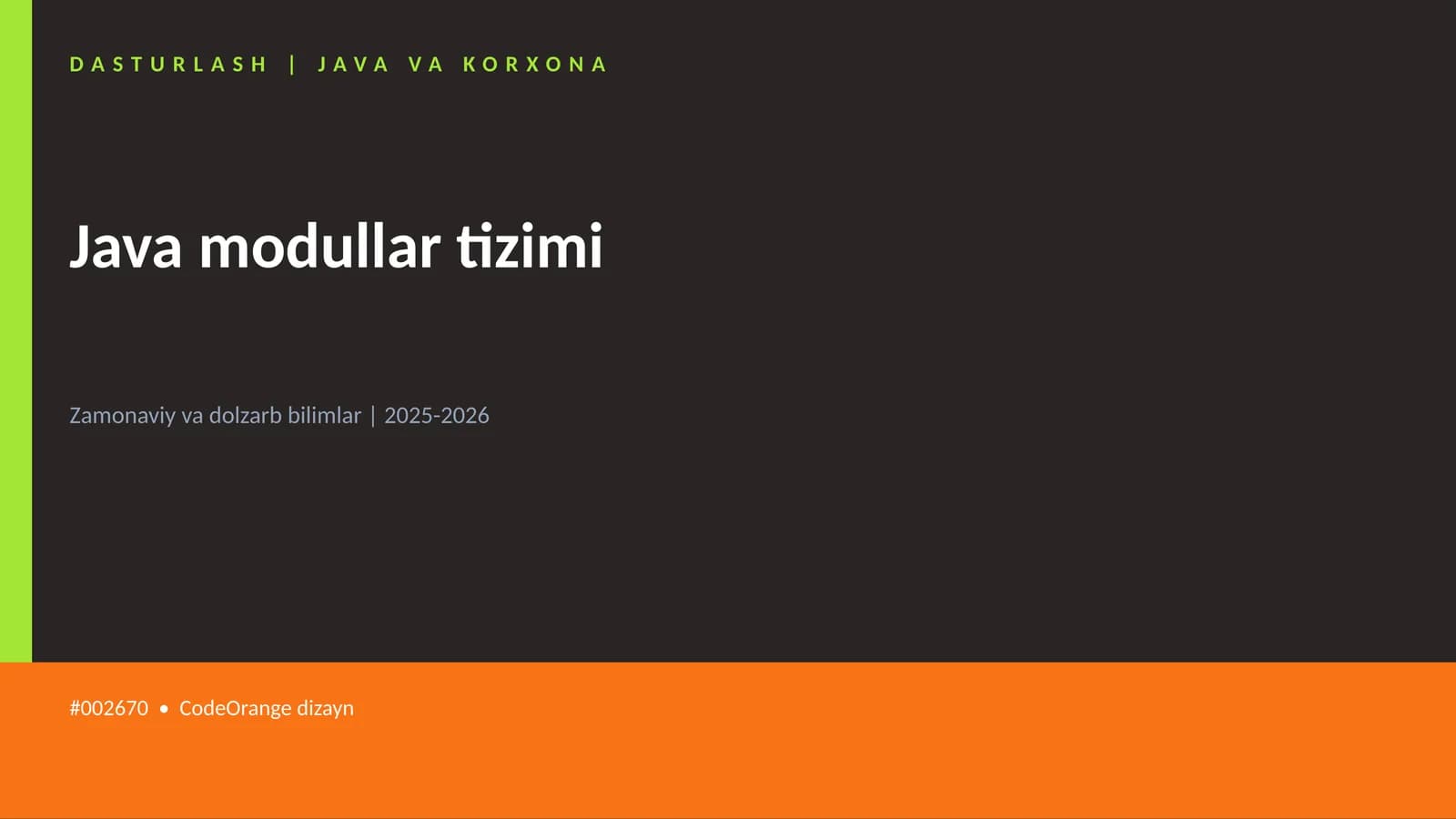 Java modullar tizimi