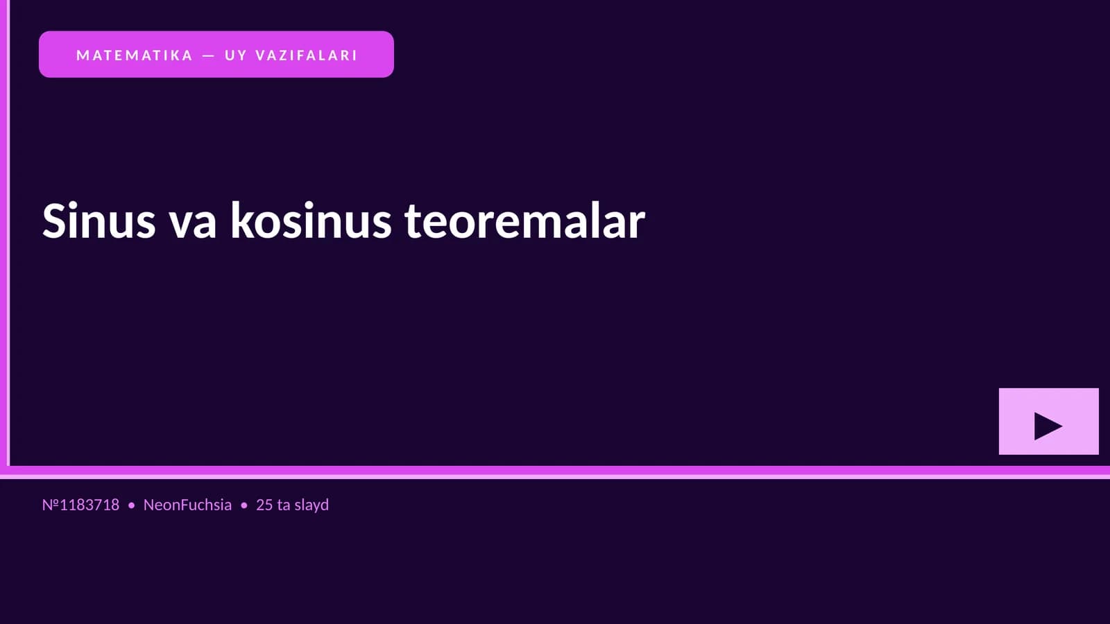 Sinus va kosinus teoremalar