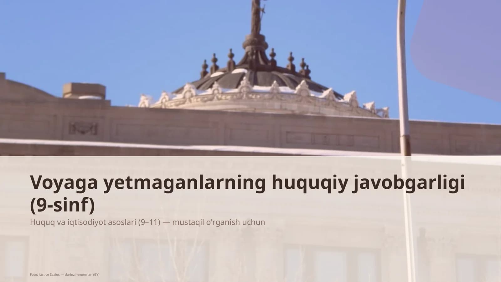Huquq va iqtisodiyot asoslari (9–11)