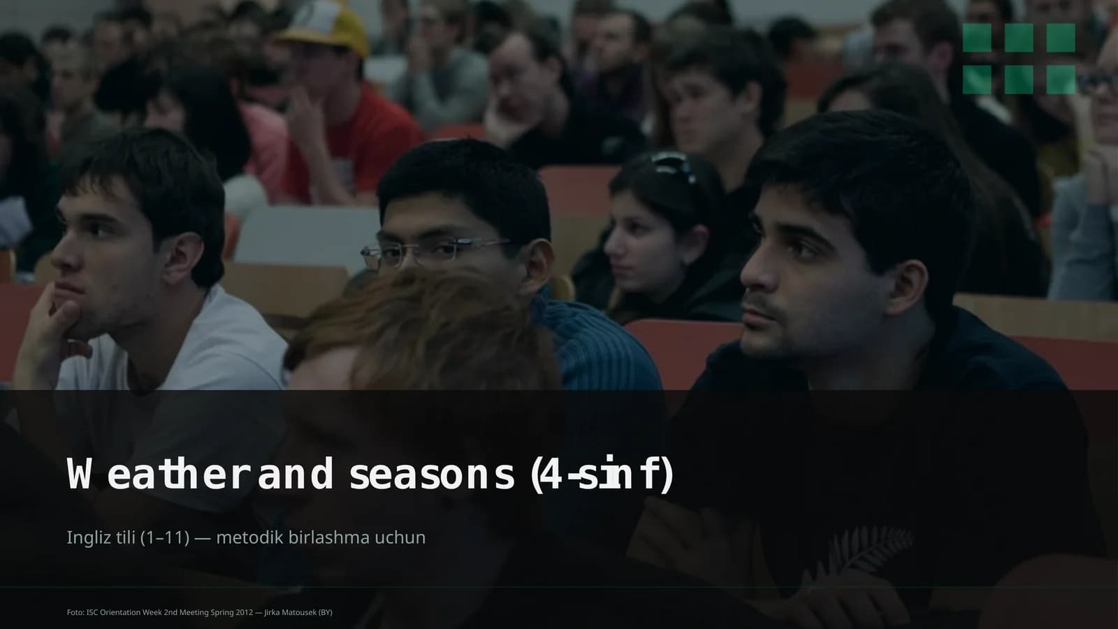 Weather and seasons (4-sinf)