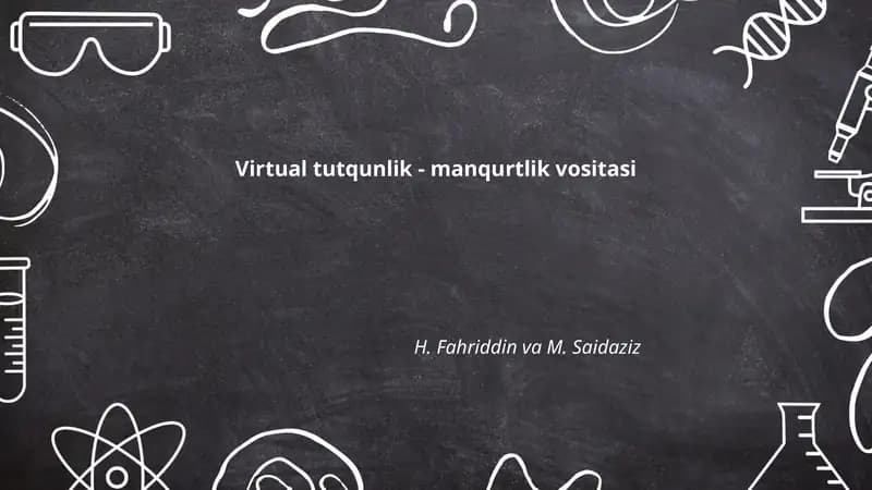 Virtual tutqunlik - manqurtlik vositasi