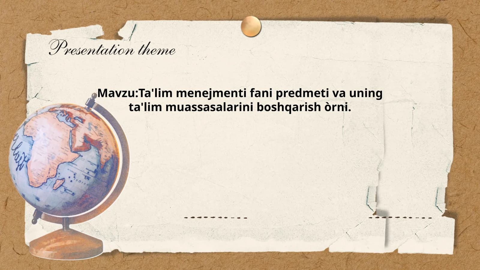Ta'lim menejmenti fani predmeti va uning ta'lim muassasalarini boshqarish òrni