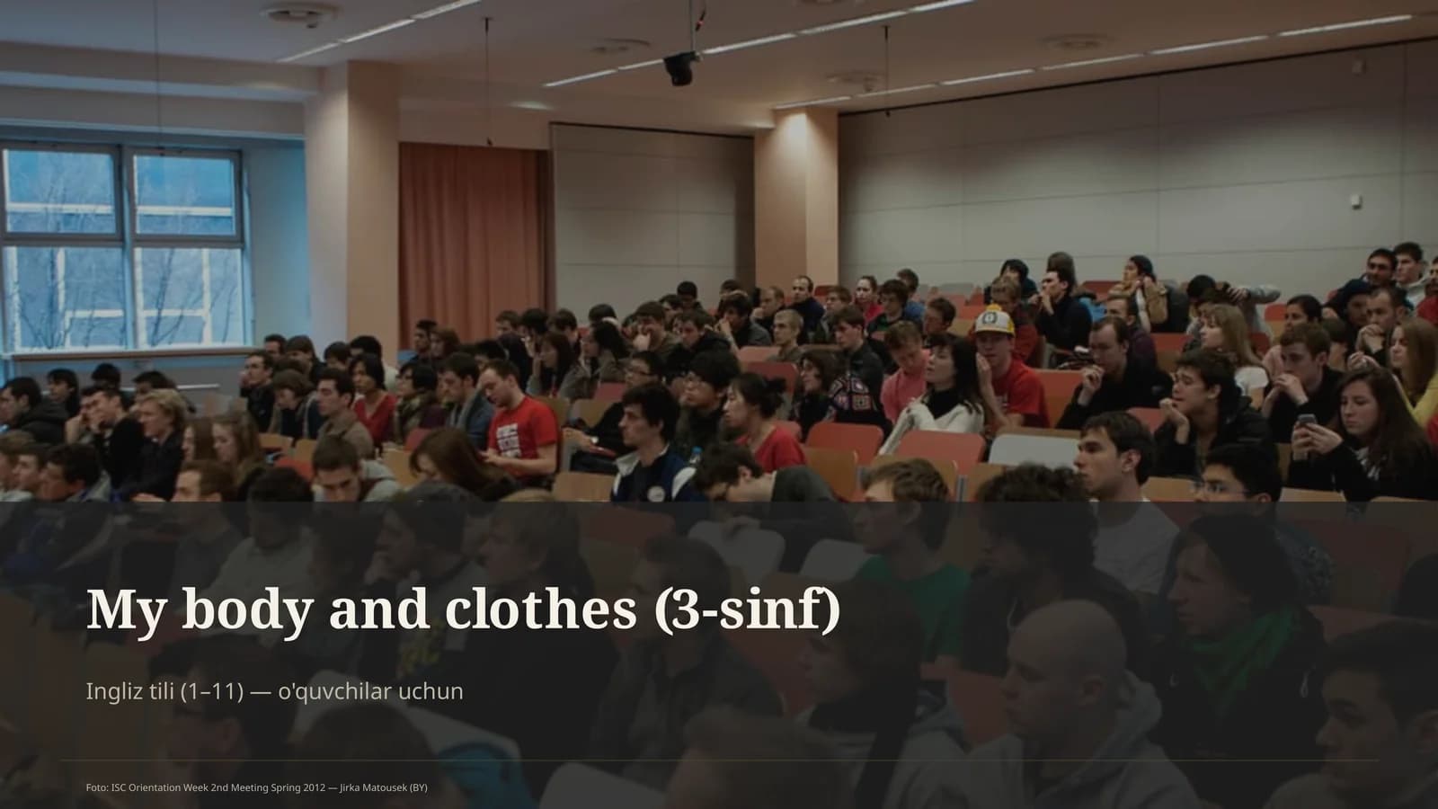 My body and clothes (3-sinf)