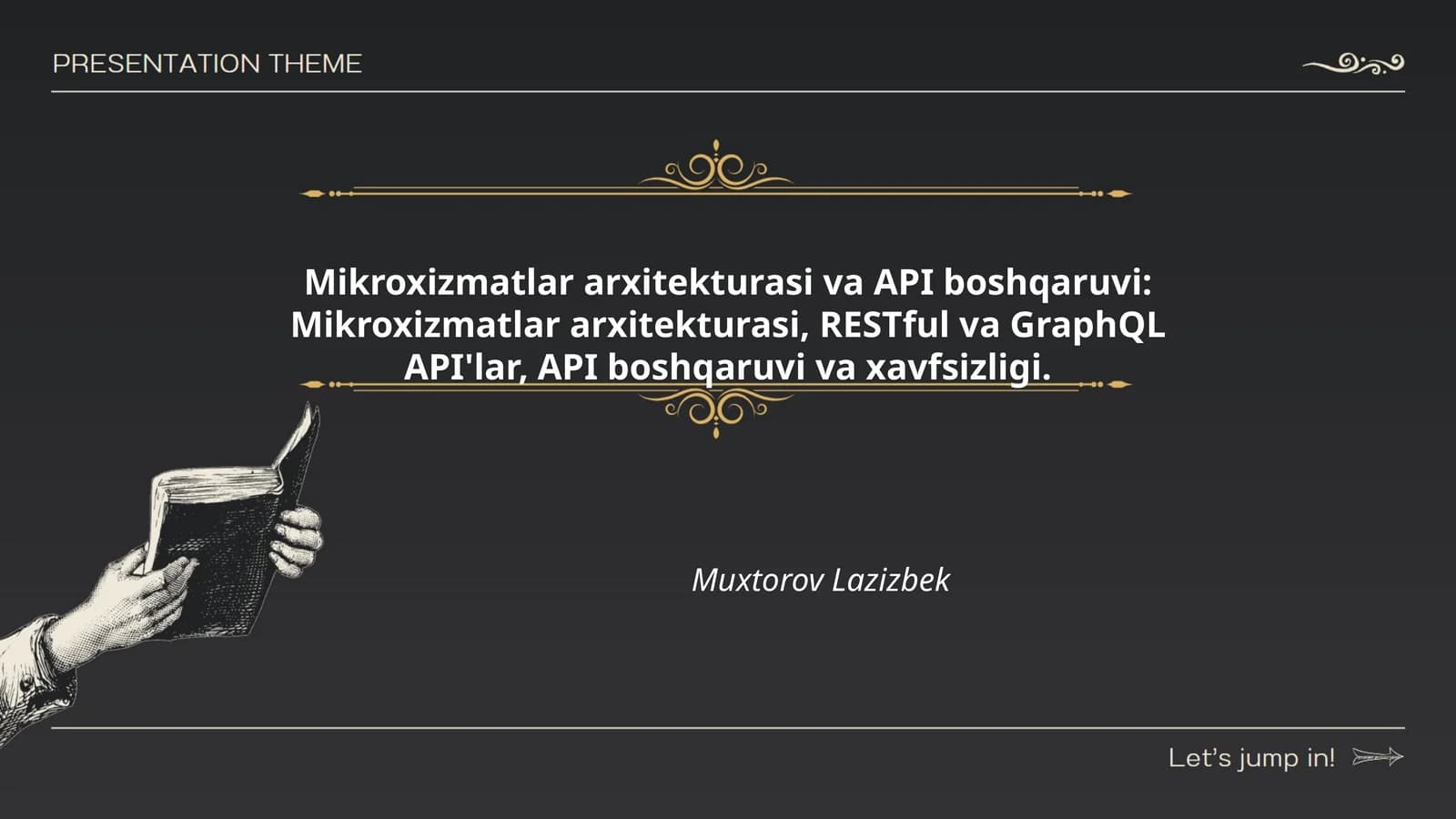 Mikroxizmatlar arxitekturasi va API boshqaruvi