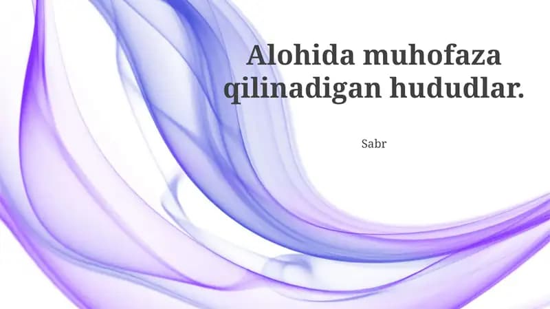 Qo'riqlanadigan hududlarni belgilash
