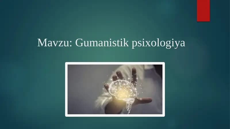 Gumanistikpsixologiya