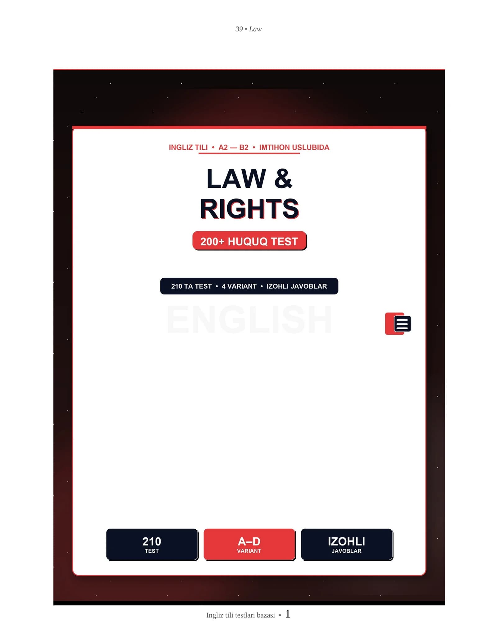 INGLIZ TILI LAW & RIGHTS
