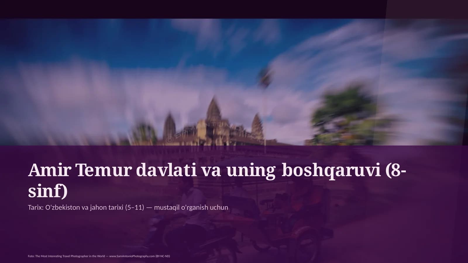 Amir Temur davlati va uning boshqaruvi (8-sinf)