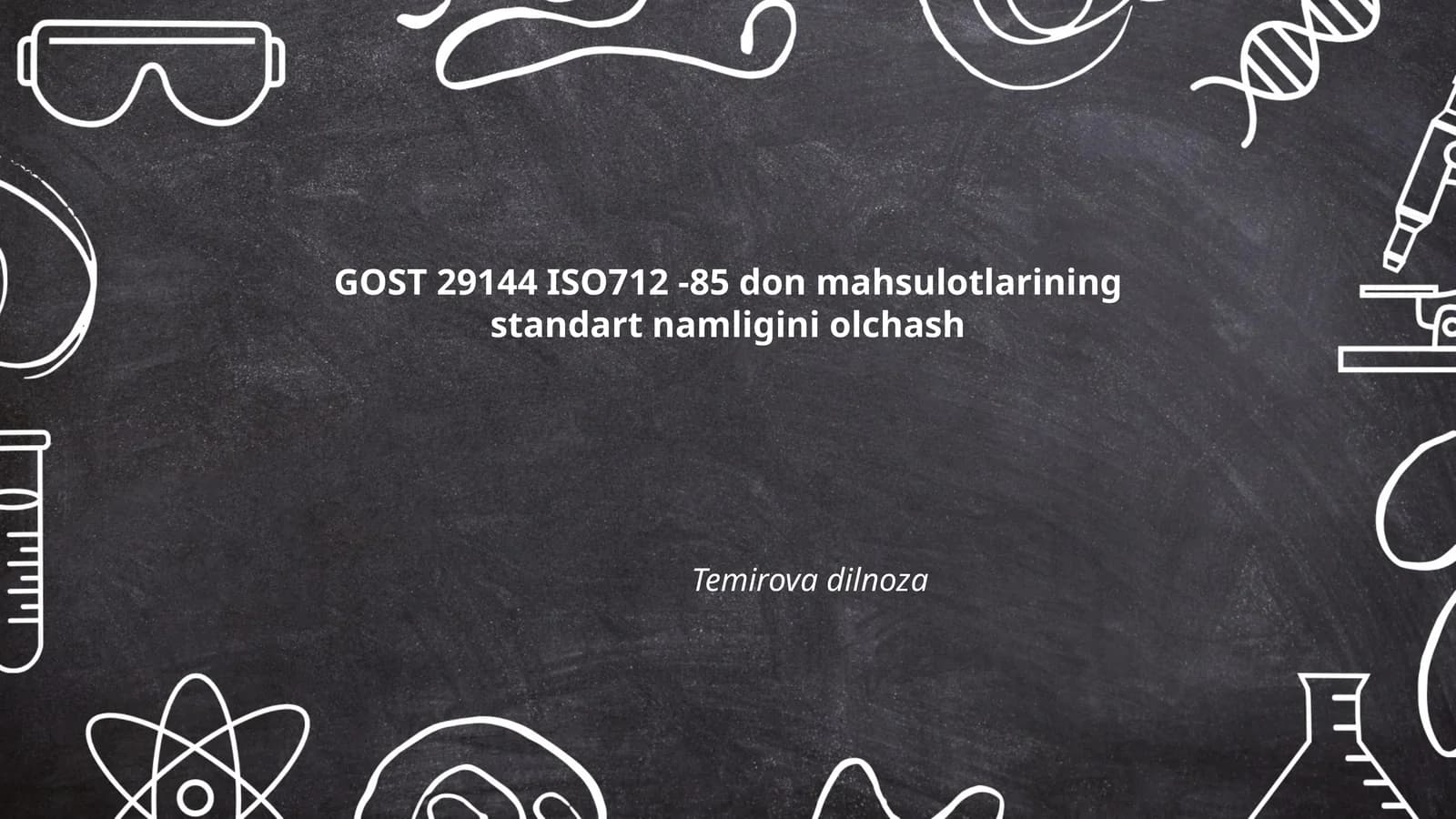 GOST 29144 ISO 712-85 standartlariga asoslangan don mahsulotlarining namlik darajasini olchash