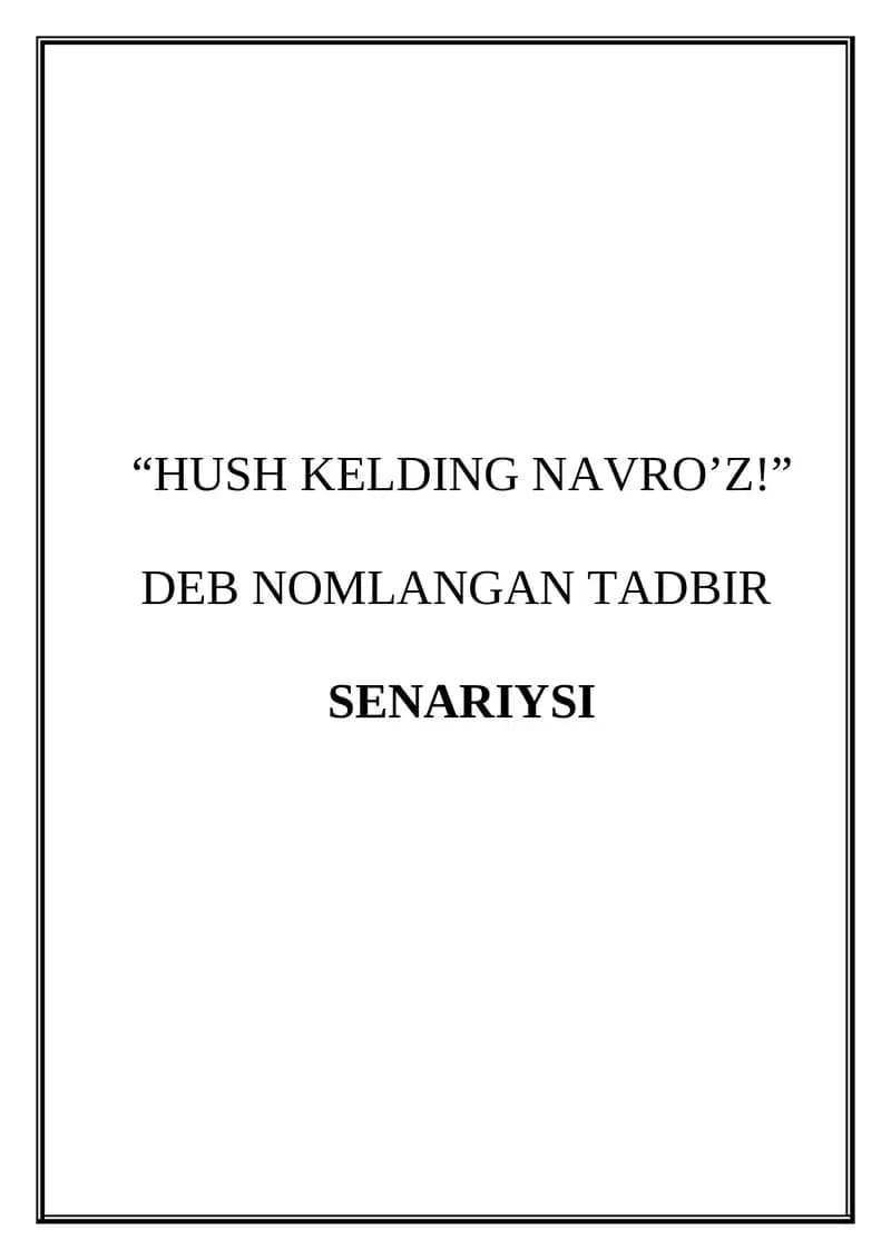 Navruz senariysi