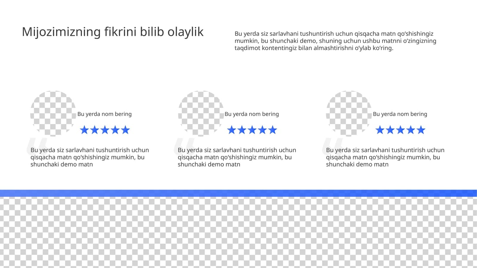 Va uchun bepul mijozlar sharhlari va sharhlari Taqdimoti (11 Slayd)