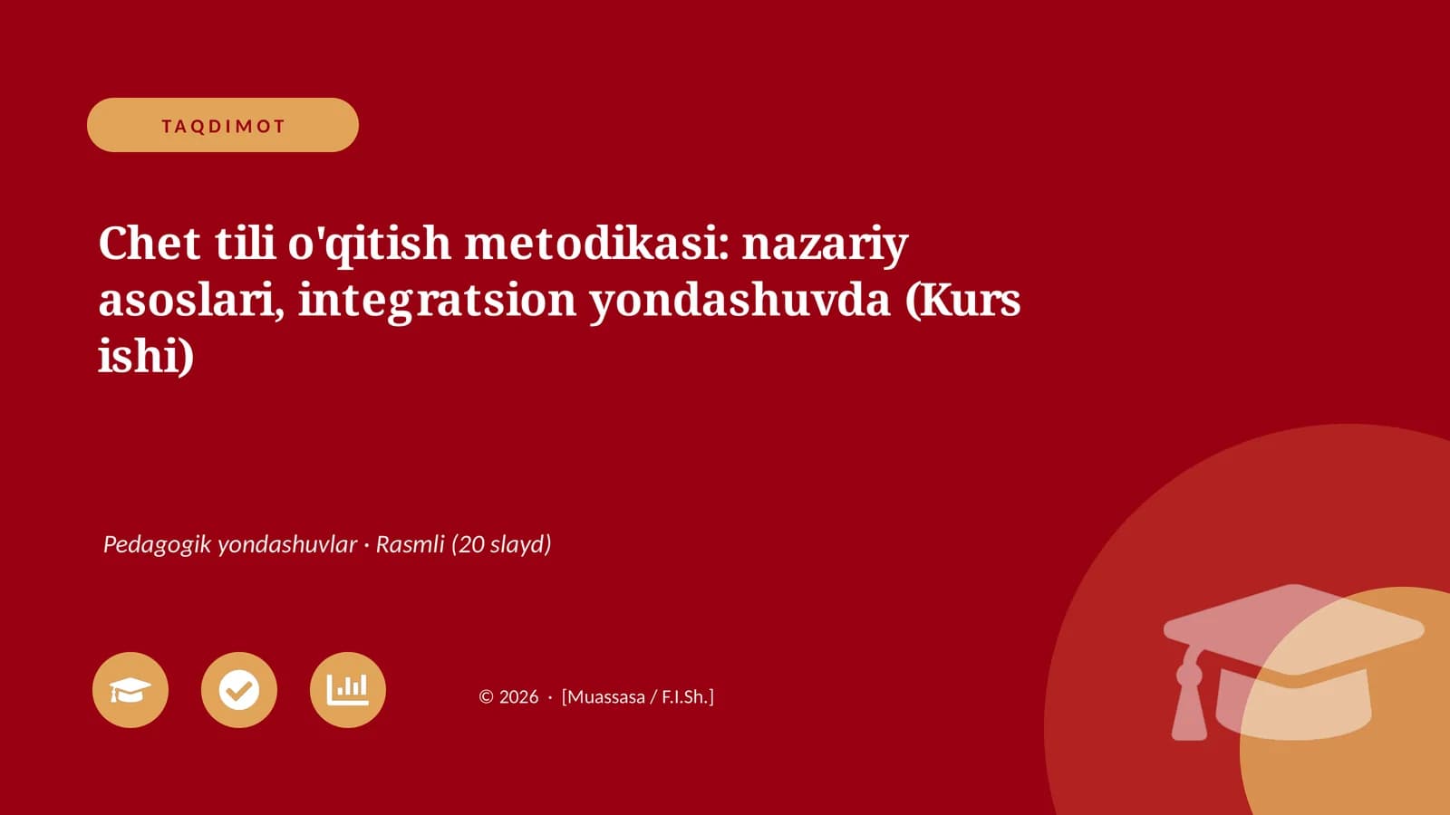 Chet tili o'qitish metodikasi: nazariy asoslari, integratsion yondashuvda