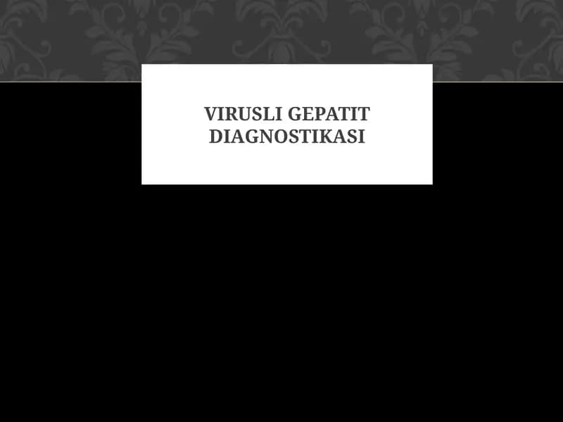 Virusli gepatit diagnostikasi