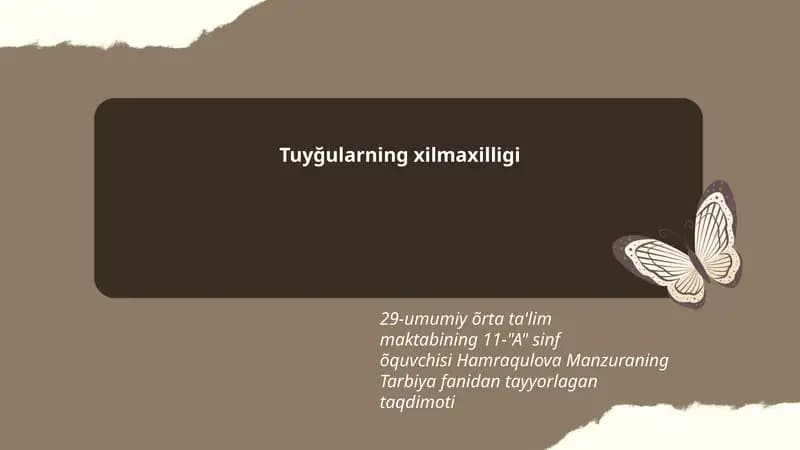 Tuyğularning xilmaxilligi