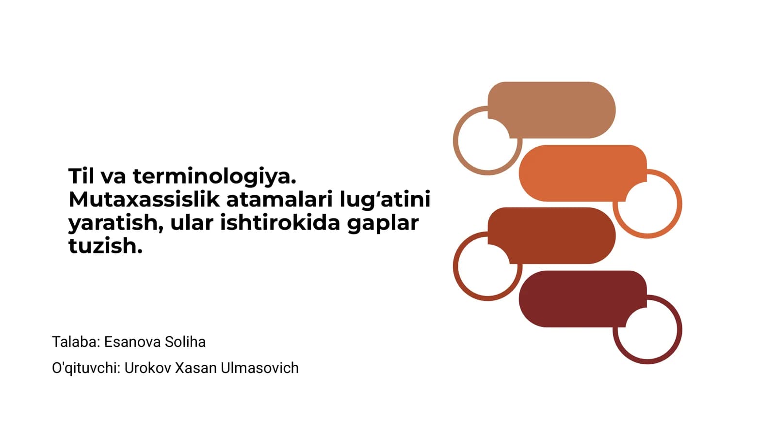 Til va terminologiya. Mutaxassislik atamalari lug‘atini yaratish