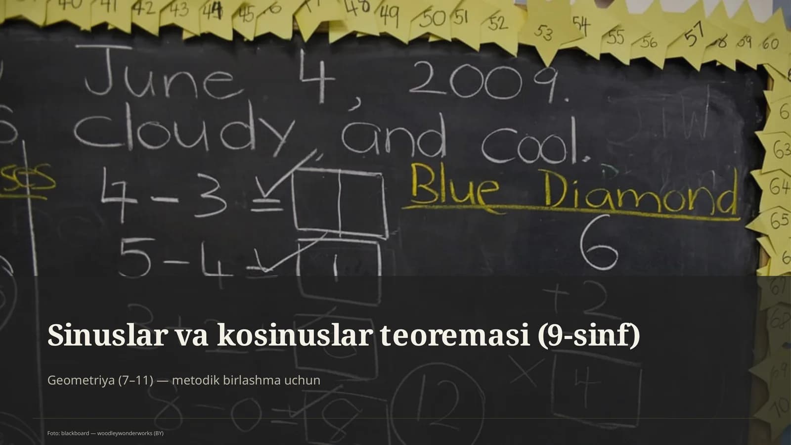 Sinuslar va kosinuslar teoremasi (9-sinf)