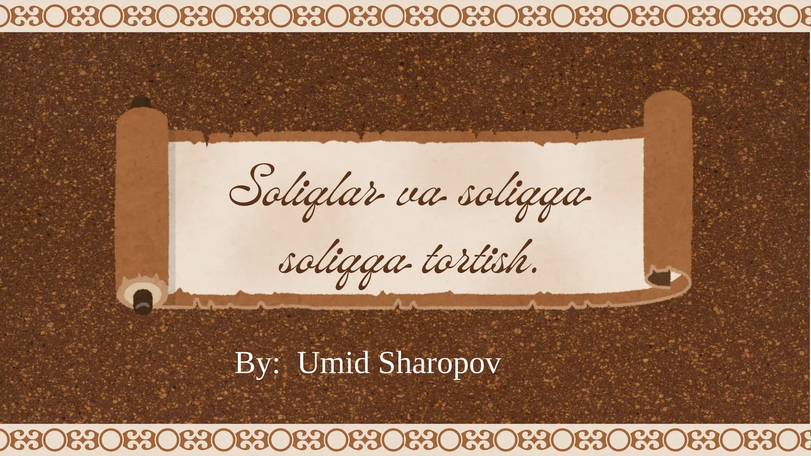 Soliqlar va soliqqa soliqqatortish