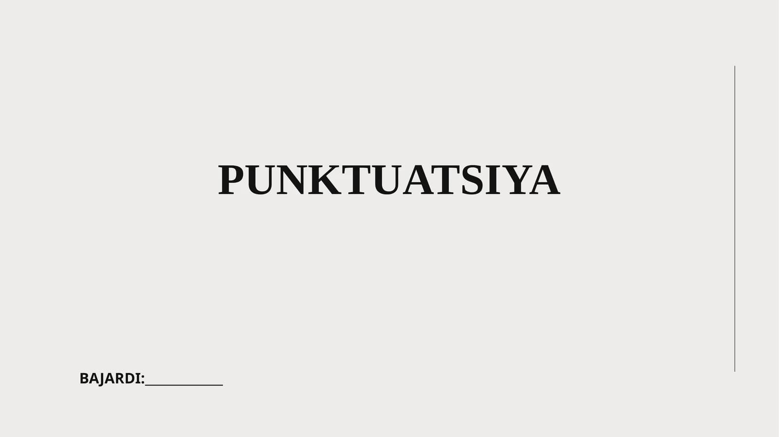 Punktuatsiya