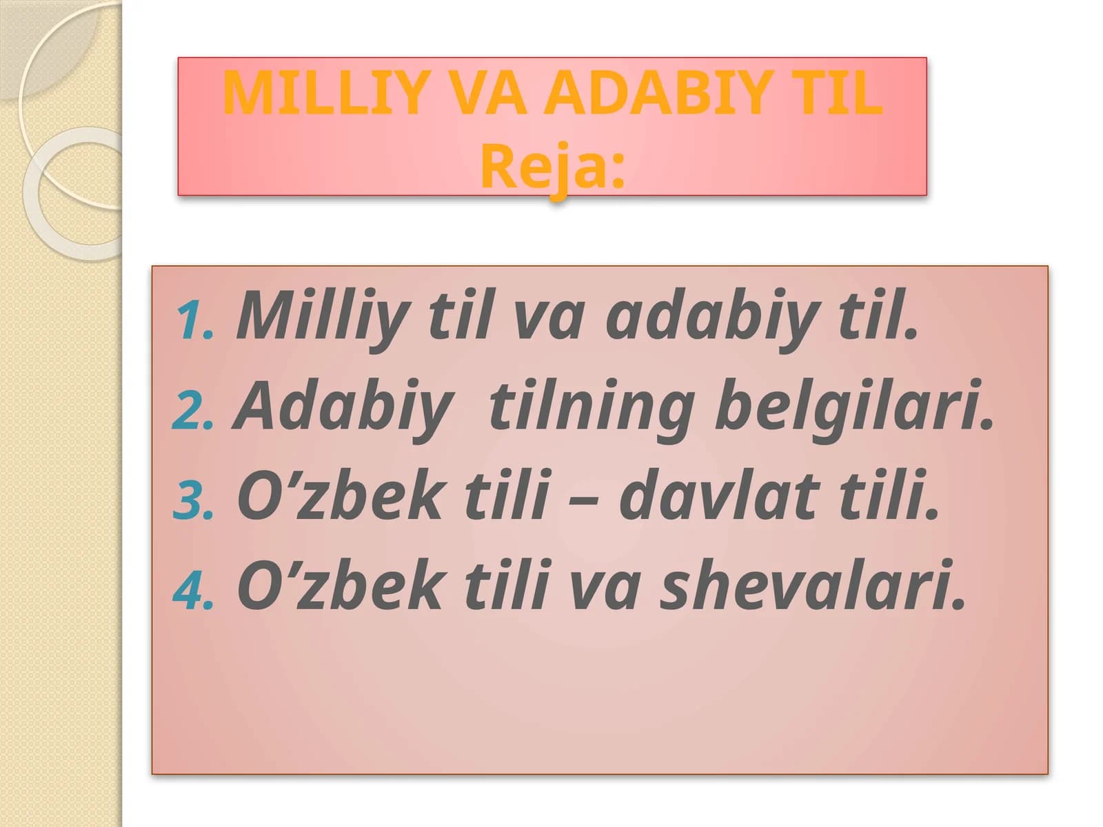 MILLIY VA ADABIY TIL