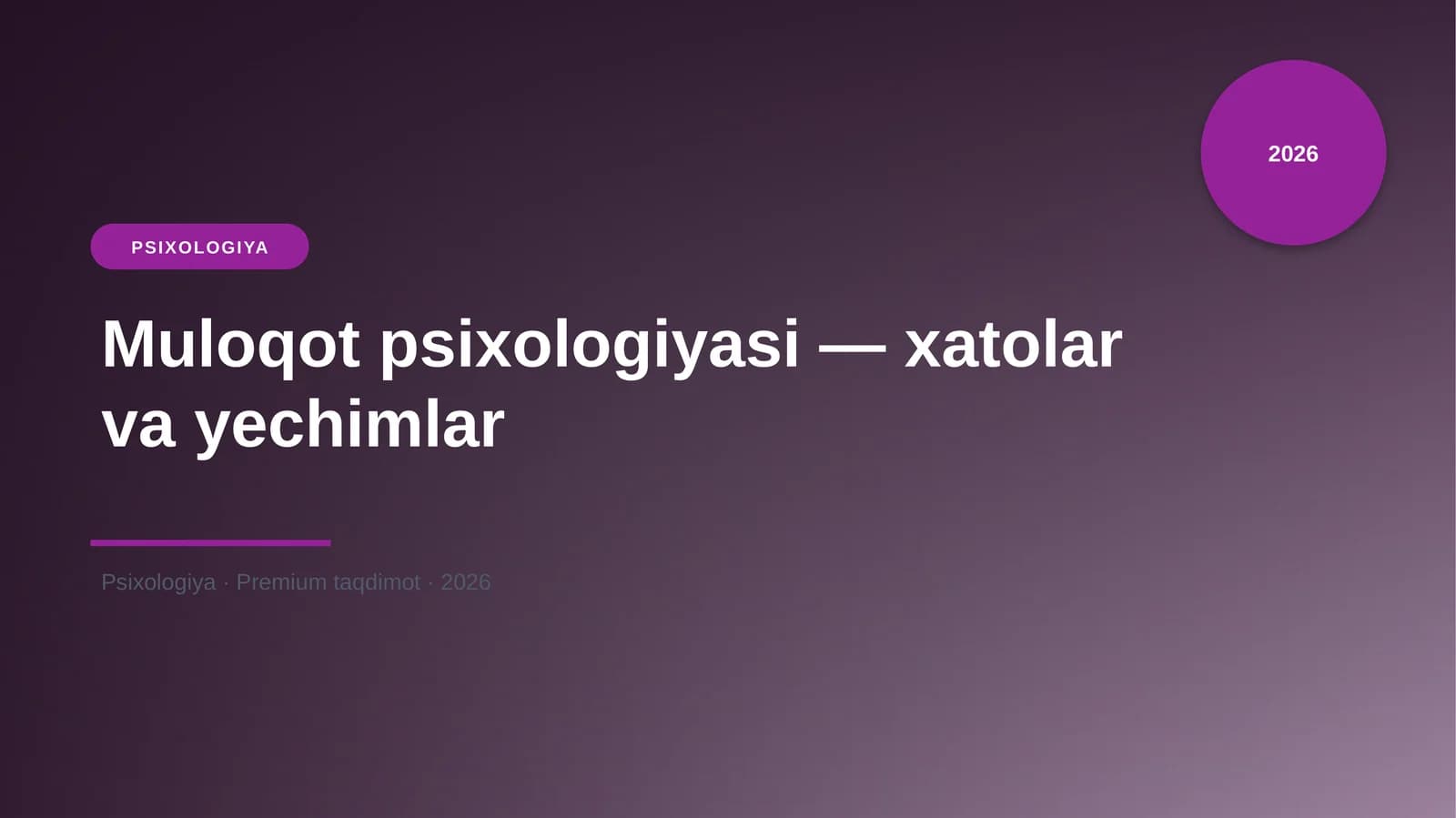 Muloqot psixologiyasi — xatolar va yechimlar