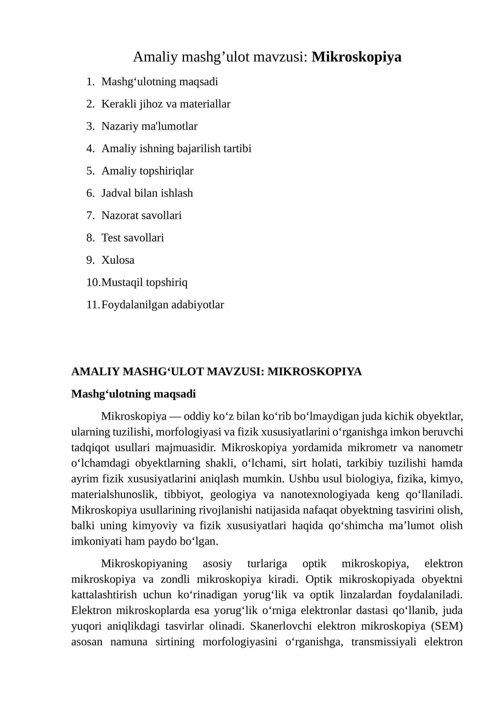 Mikroskopiya