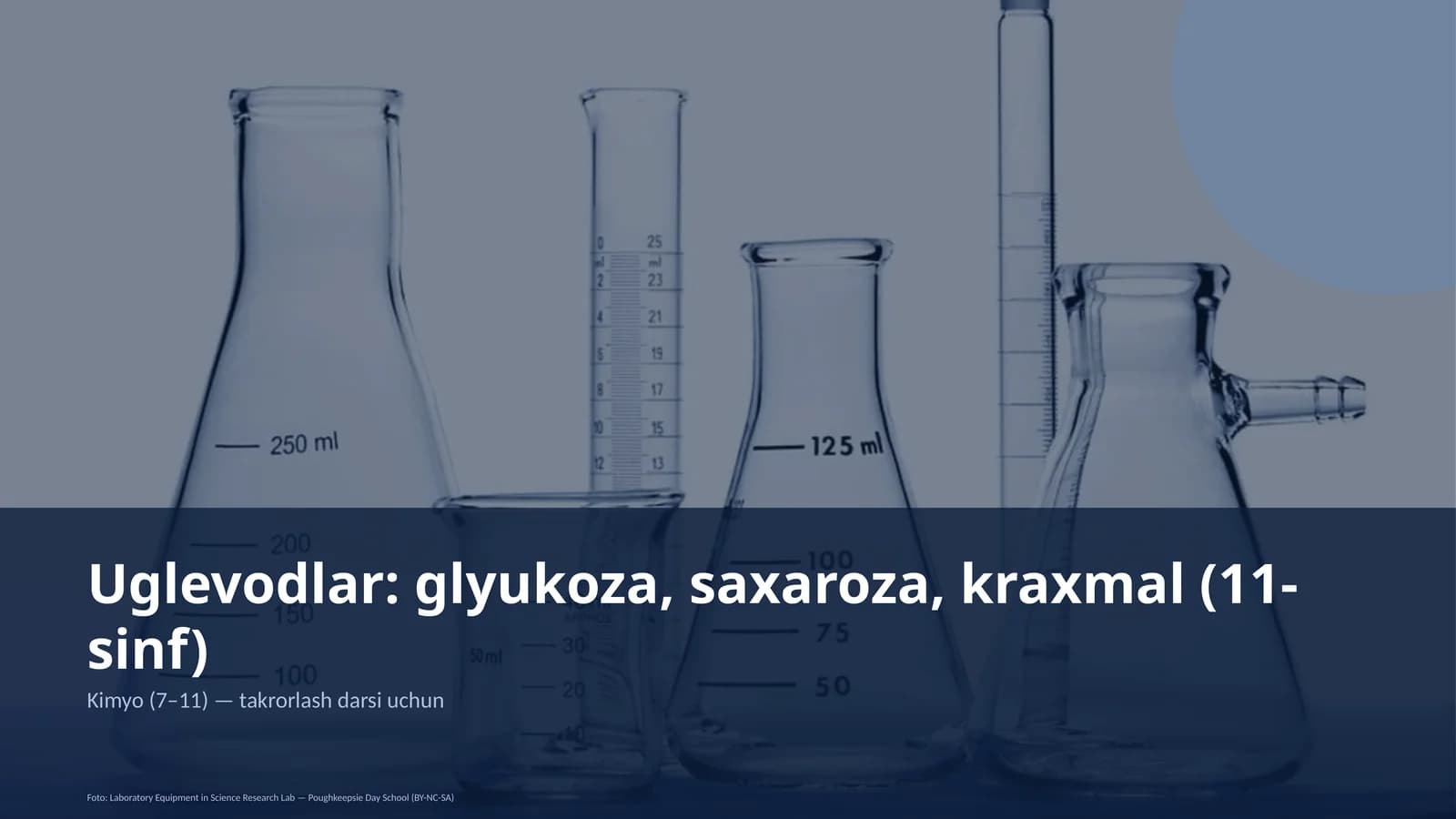 Uglevodlar: glyukoza, saxaroza, kraxmal
