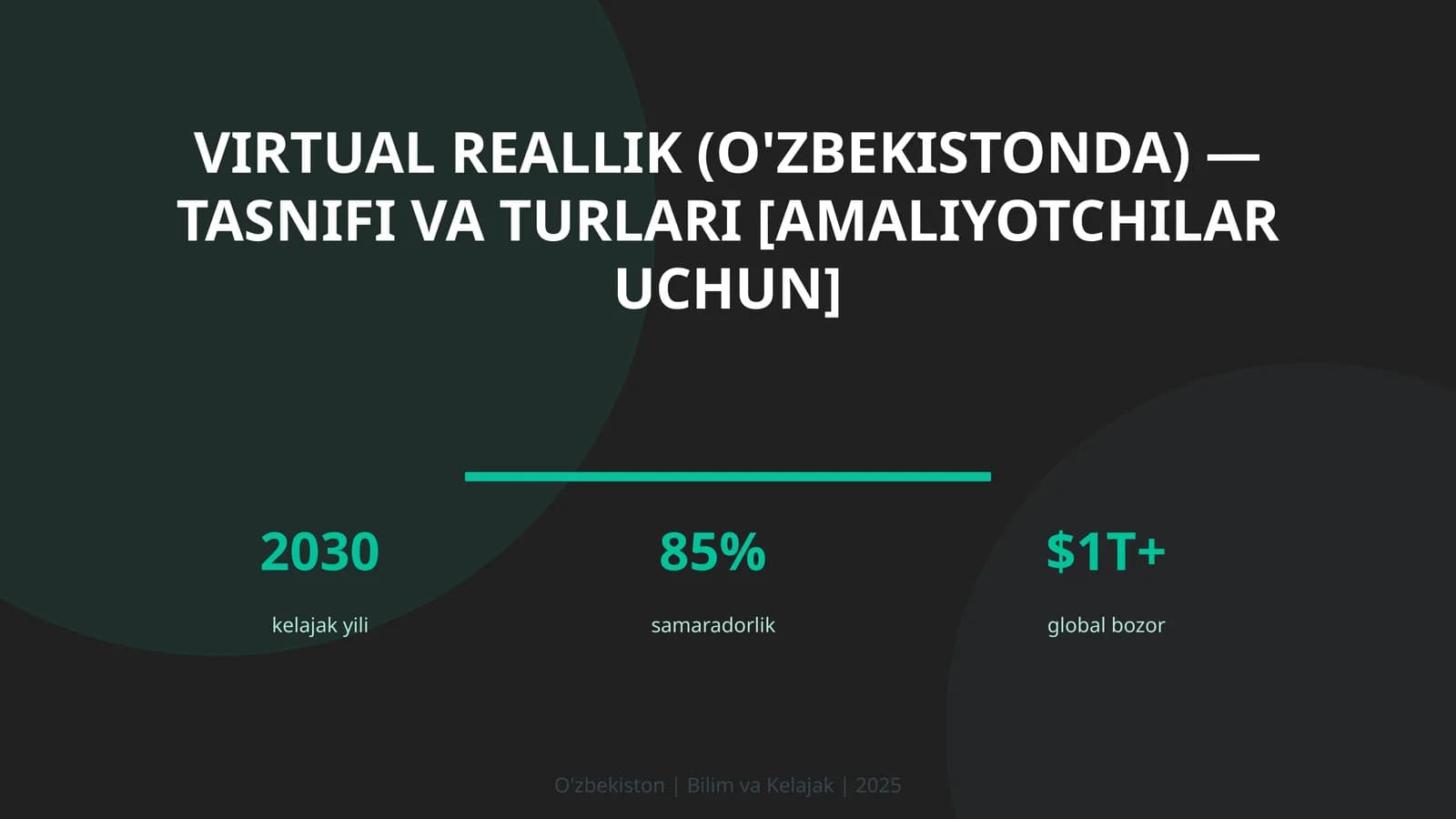 Virtual reallik (O'zbekistonda) — tasnifi va turlari [amaliyotchilar uchun]