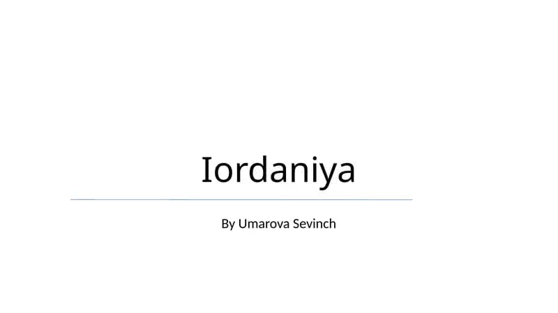 Iordaniya