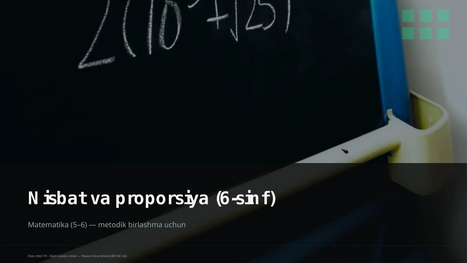 Nisbat va proporsiya (6-sinf)
