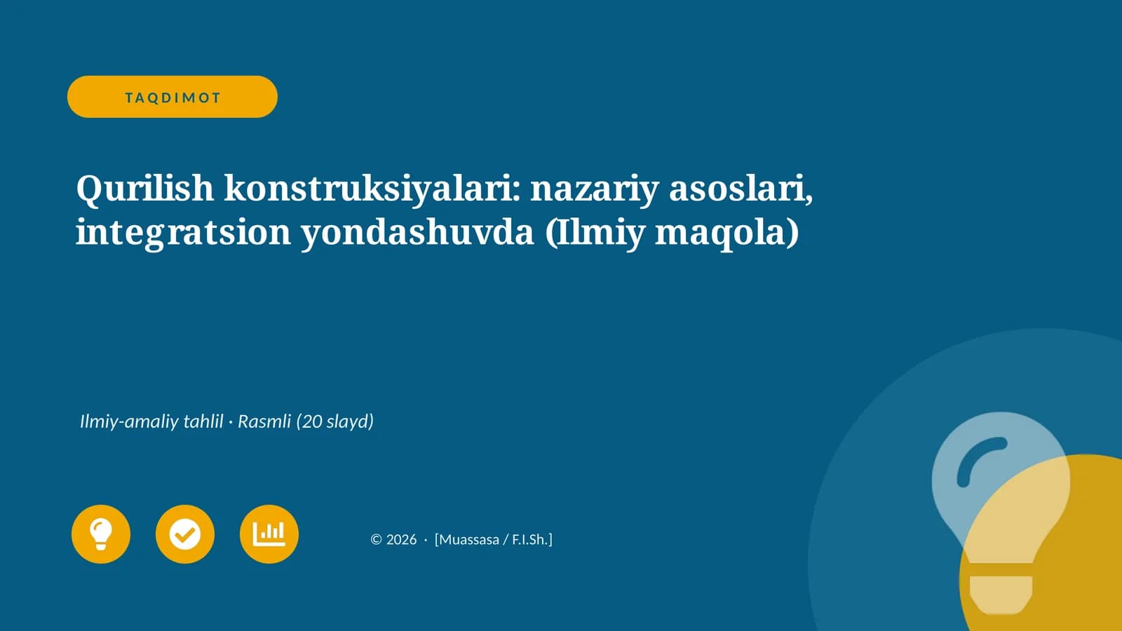 Qurilish konstruksiyalari: nazariy asoslari, integratsion yondashuvda (Ilmiy maqola)