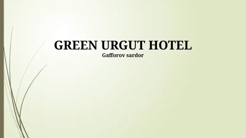 Yashil Urgut Mehmonxonasi