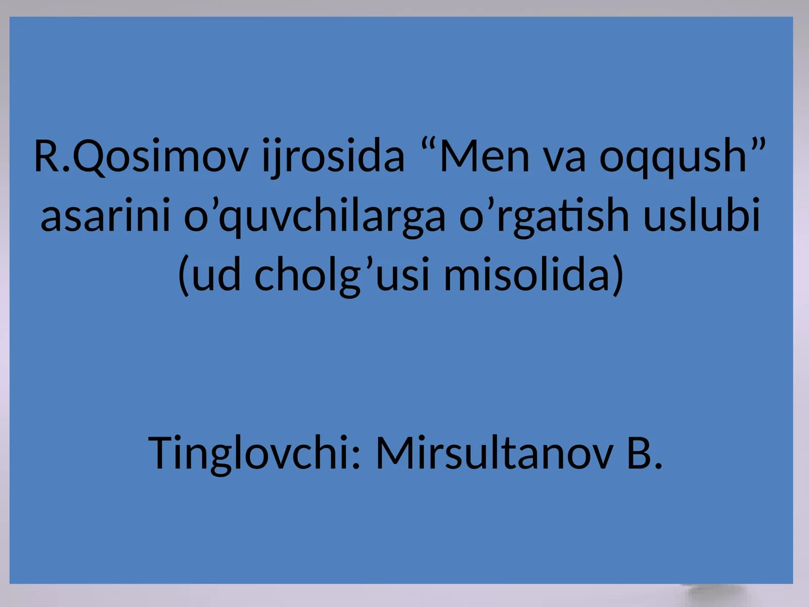 Men va oqqush