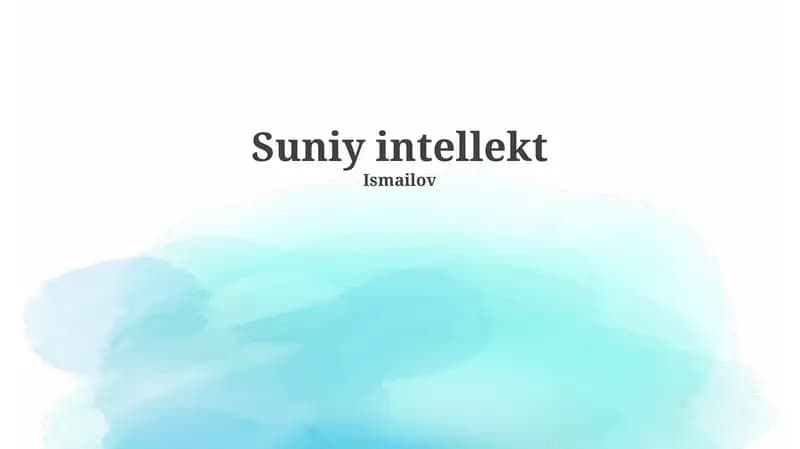 Sun'iy intellekt