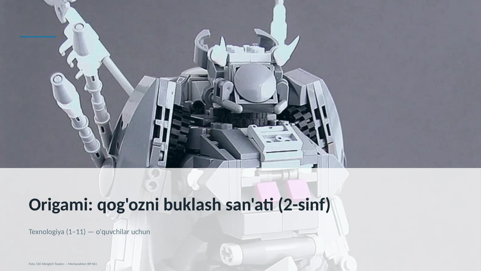 Origami: qog'ozni buklash san'ati (2-sinf)
