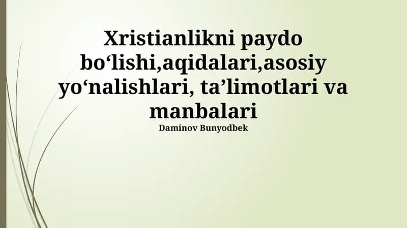 Xristian taʼlimotlari