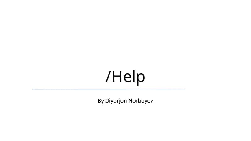 Yordam Hujjatlari Umumiy Ko'rinishi