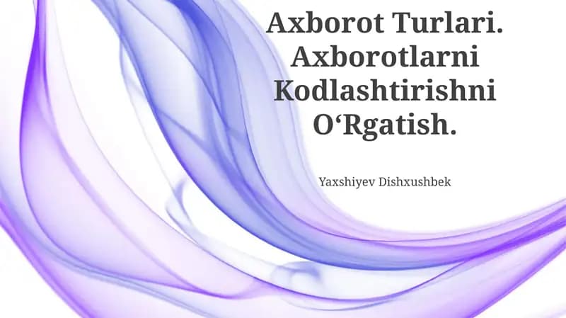 Sensorlar va Aksonlar