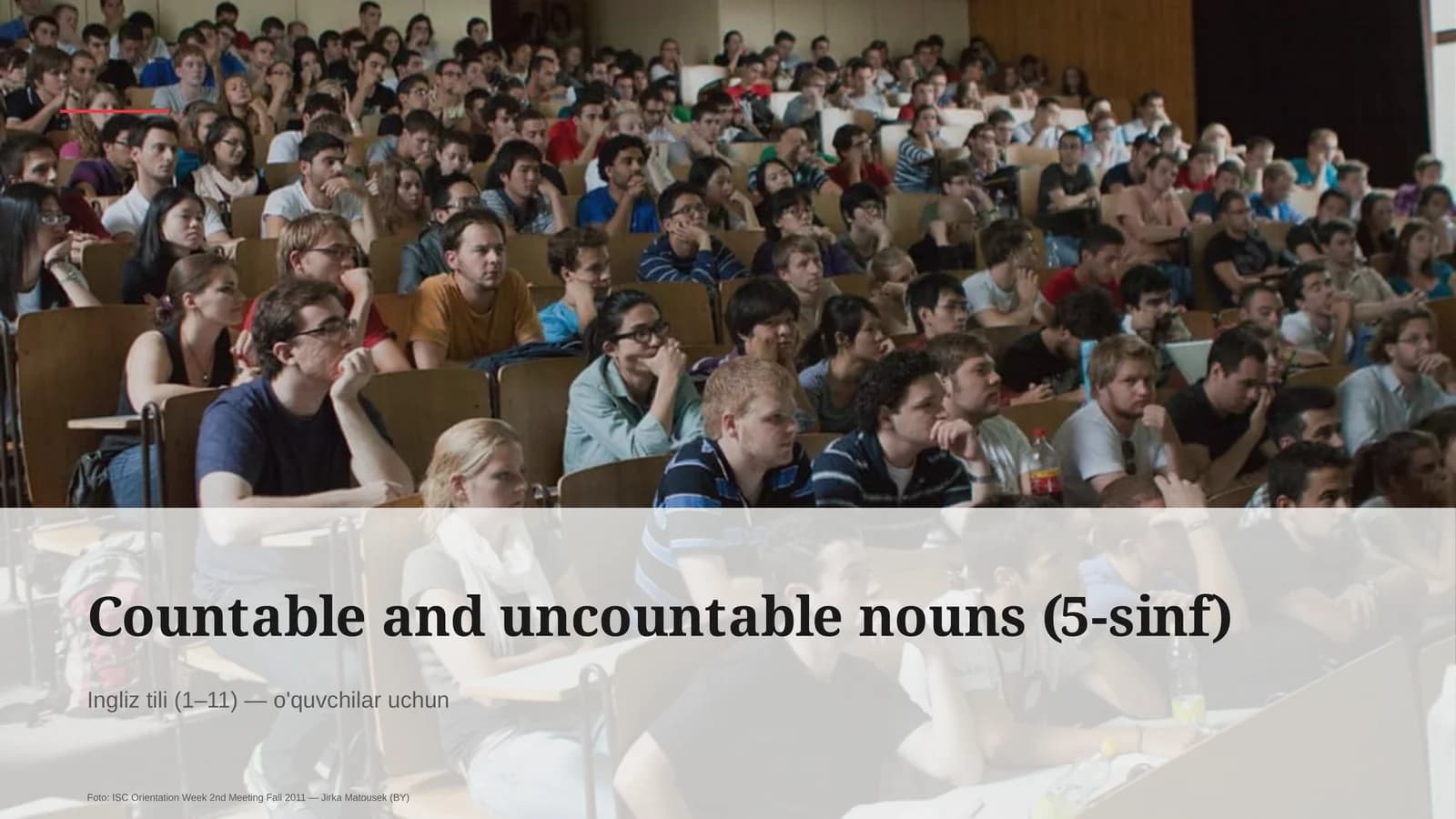 Countable and uncountable nouns (5-sinf)